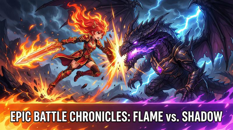 抖音风精选动漫-烈焰少女龙影传说-热血动漫教程